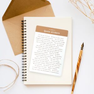 Typewriter Quote Stickers