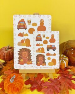Sticker Sheet Pumpkin Ride - Burgundy