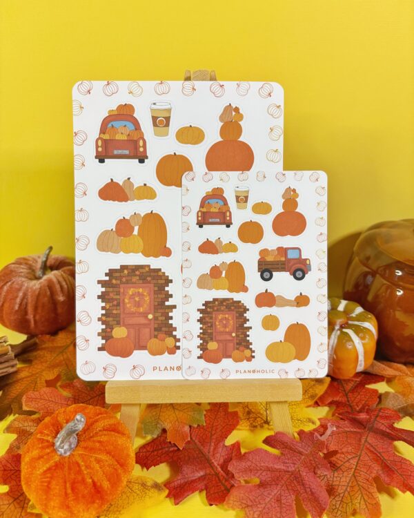 Sticker Sheet Pumpkin Ride - Burgundy