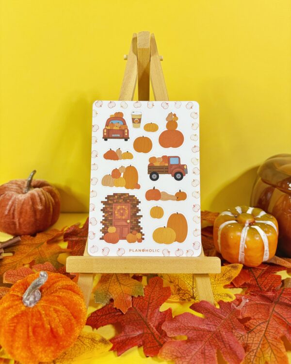 Sticker Sheet Pumpkin Ride - Burgundy - imagine 3