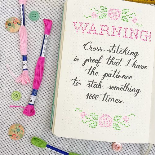 quote - cross-stitching