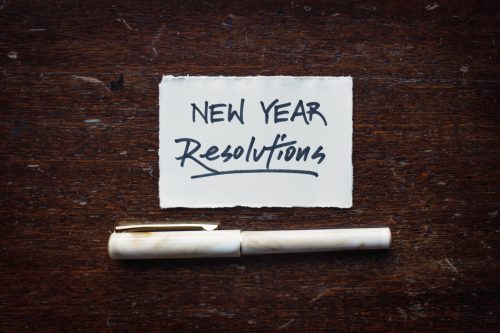 New years resolutions note